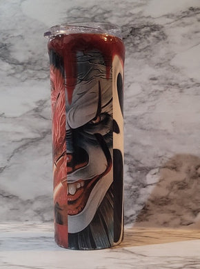 If scary movies are your thing, this horror movie killer blood drip sublimation tumbler is perfect. Vibrant, long lasting, and durable. Add a name to take it to the next level.