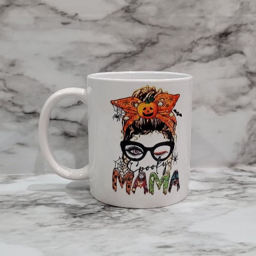 This vibrant, durable, and long lasting Spooky Mama mug will stand out. Drink your favorite coffee or tea with a mug that shows off your style and personality. Make your Spooky Mama mug extra special by adding a name.