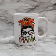 Load image into Gallery viewer, This vibrant, durable, and long lasting Spooky Mama mug will stand out. Drink your favorite coffee or tea with a mug that shows off your style and personality. Make your Spooky Mama mug extra special by adding a name.
