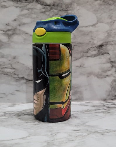 This Lil' Super Hero sublimation kids glow in the dark tumbler can be personalized with a name to take it to the next level. Vibrant colors, durable, and long lasting. GLOW IN THE DARK IS ALWAYS BETTER!!!!!