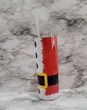Load image into Gallery viewer, Celebrate the holiday season with this Santa Suit tumbler. Vibrant, long lasting, and durable. Add a name to take it to the next level.

