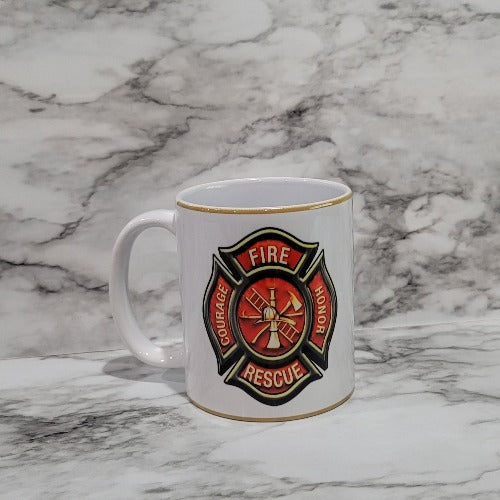 This Firefighter mug is the perfect way to say thank you, show love and support to a local hero. Let them know how much they are appreciated for all that they do. It is vibrant, long lasting, and durable. Add a name to take it to the next level.