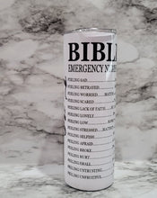 Load image into Gallery viewer, This Bible Verses tumbler provides the perfect verses for those good days, bad days or when you just need to know it will all be okay. It is vibrant, long lasting, and durable. Add a name to take it to the next level.
