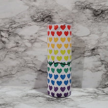 Load image into Gallery viewer, This All You Need Is Love sublimation tumbler can be personalized with a name to take it to the next level. Vibrant colors, durable, and long lasting.
