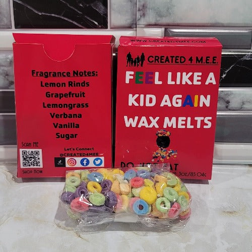 Feel Like A Kid Again Wax Melt boxes are wax melts taken to the next level. Nostalgia in full effect and they are definitely a conversation starter. 