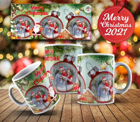 This vibrant, durable, and long lasting Family Ornament Photo mug will stand out. Add your favorite family images to drink your favorite coffee or tea in a mug with style and personality. Make your Family Ornament Photo mug extra special by adding a name.