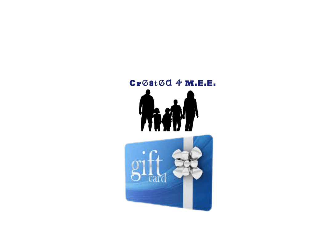 Created 4 M.E.E. Gift Card.  The Perfect Gift  Order Today!!