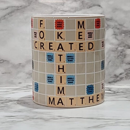 This Special Message Scrabble vibrant, durable, and long lasting mug will stand out with a personal message spelled out. Drink your favorite coffee or tea with a mug that shows off your style and personality. This mug is the perfect idea to add names, proposals, birth announcements.  Great gift for the one you love.  You can put hot and cold drinks in them. 