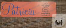 Load image into Gallery viewer, Custom Handmade Bookmarks. These bookmarks can be personalized especially just for you. Add a name, business logo, pictures, memory, saying/quote or theme, season or holiday theme.  They make great gifts for that book lover in your life or are even better as a treat for yourself. Perfect for children and adults.   MADE TO ORDER
