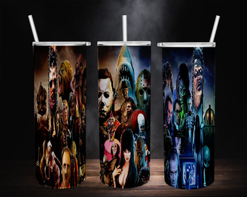 If horror movies are your thing, this horror movie killer sublimation tumbler is perfect. Vibrant, long lasting, and durable. Add a name to take it to the next level. Take it even further and have your tumbler GLOW IN THE DARK!!!!!