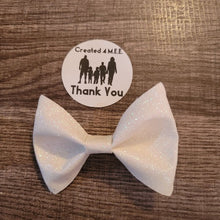 Load image into Gallery viewer, The Razzle Dazzle touch of hair bows will always take your outfit of the day or night to the next level. Custom handmade hair bows. These hair bows are made to order and special just for you. Great for children and adults, birthday parties, party favors, dance recitals, or special occasions.

